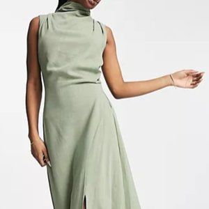 ASOS linen midi dress